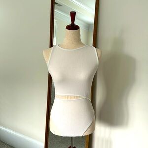 Animale 100% cotton bodysuit off white